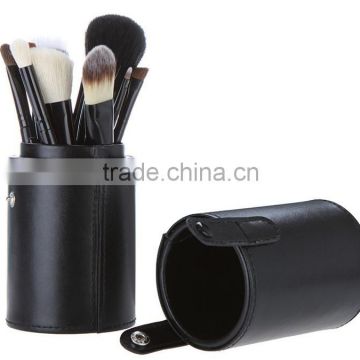 New 12pcs 12 Professional Makeup Brush Set Cosmetic Brush Kit Makeup Tool with Cup Leather Holder Case