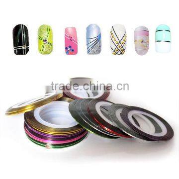 Mixed Color Rolls Glittered Striping Tape Line DIY Nail Art Tips Decoration Sticker Nail Tape