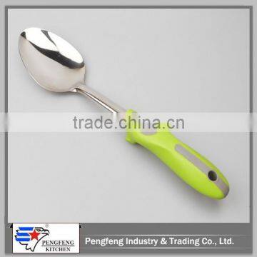 PP handle stainless steel kitchen spoon