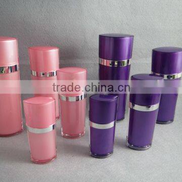 colorful cosmetic lotion bottles with acrylic material