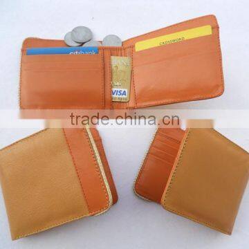 Fashion men's genuine leather business wallet with fine ATM card pocket