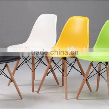 New design arrival ABS dining chair with wood legs