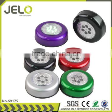 Popular Sales promotion Mini 6 LED touch push light with stickers