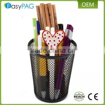 wholesale factory personalized metal mesh desktop pen holder