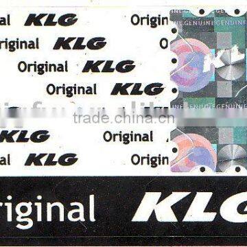 paper label with hologram label