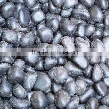 polished pebble stone, black river stone,natural stone