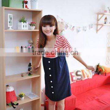 Hot sale short sleeve maternity dress, fashionable summer pregnant women dress