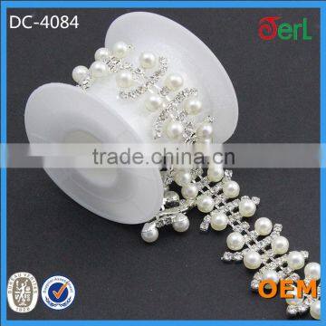 Wholesale Rhinestone Motif Rhinestone Trimming for Dress Rhinestone Chain