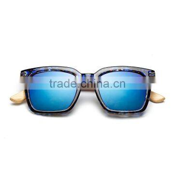 Hot Selling High Quality Plastic Frame With Handmade Bamboo Temple Sunglasses photo-4