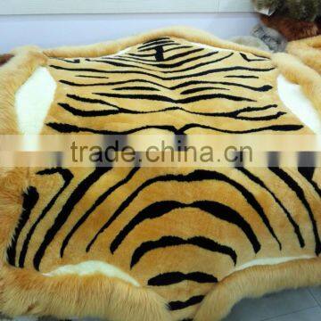 Real Multed Color Faux Fur Blanket/wholesale Blanket 2015