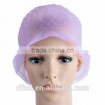 Pro Salon Silicon Reusable Hair Colouring Hairdressing Highlighting Dye Frosting Cap & Free Hook Random Color photo-2