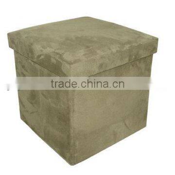 15 Inch Short Shaggy Fiber Collapsible Ottoman