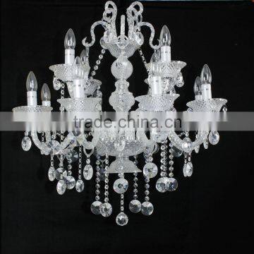 Antique crystal chandelier with 8 lights