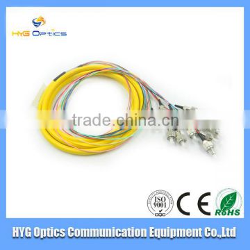 High Quality PVC 12 core 0.9mm pigtail fiber for network solution