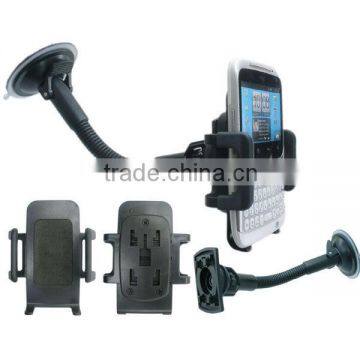 Universal gooseneck mobile phone car holder