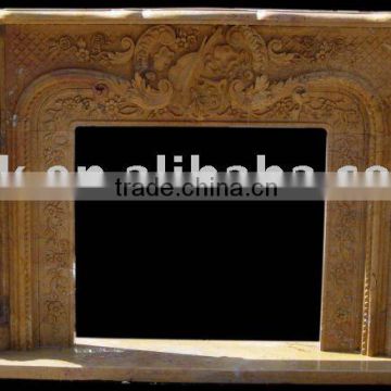 Hand carved marble fireplace