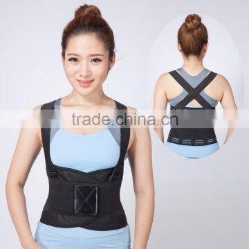 Double posture fitness Neoprene lower back support lumbar brace belt