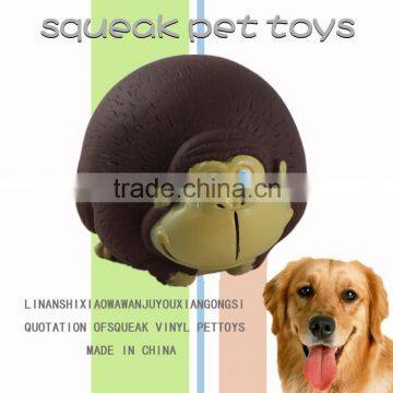 Monkey shape squeak pet toys