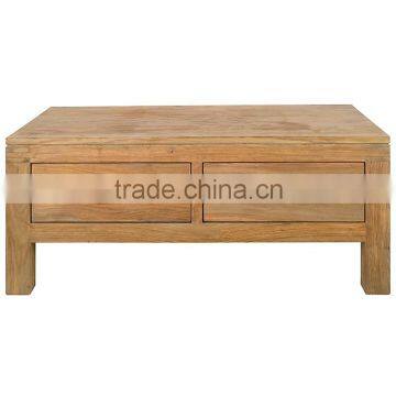 Teak Coffee Table Two Drawers - Teak Wood Home Furniture Jepara