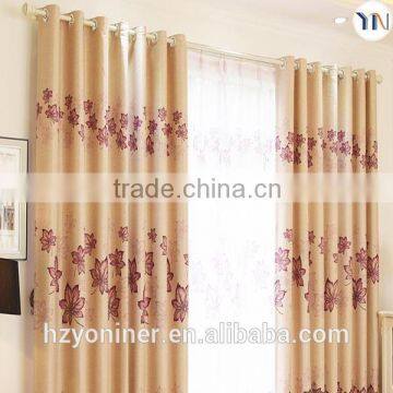 leaf printed blackout fabric for window curtain, beautiful sheer curtain, ready made curtain, wholesale fabrics