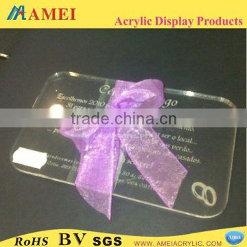 custom acrylic hot stamping foil for wedding cards/POP acrylic hot stamping foil for wedding cards