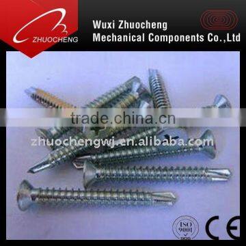 zinc plated hex flange head self drilling screws