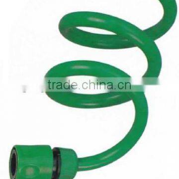 "Dia 3/8"" 25 Feet EVA Recoil Hose with Two End Plastic Hose Connector"