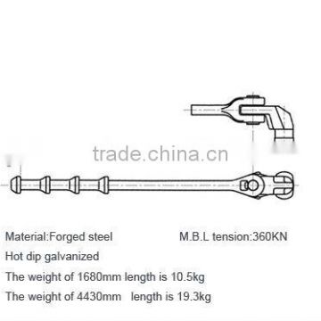 Forged steel Vertical type Lashing bar