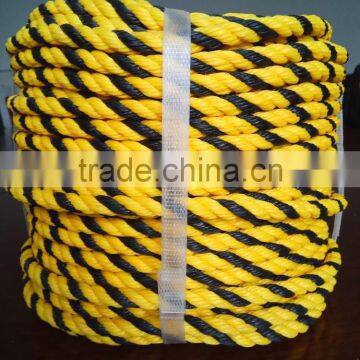 black yellow 12mm diameter pe tiger rope for Janpan market