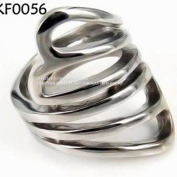 Titanium Silver 316l Stainless Steel Rings With Custom Logo