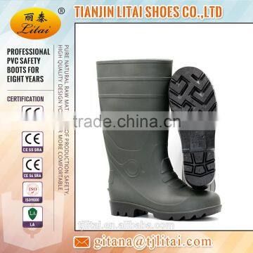 Black Women Pvc Working Boots,classicial Pvc Safety Rain Boots photo-2