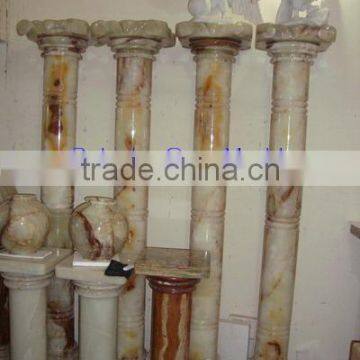 NATURAL WHITE ONYX COLUMNS PILLARS