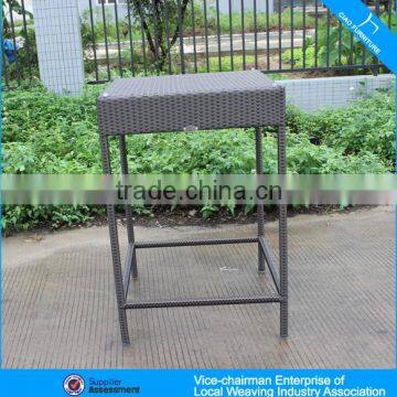 Garden wicker bar furniture fishbone weaving high bar table for sale