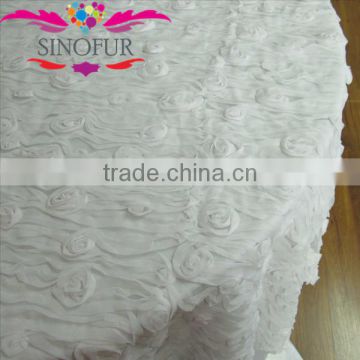 Fashion style rosette satin table cloth