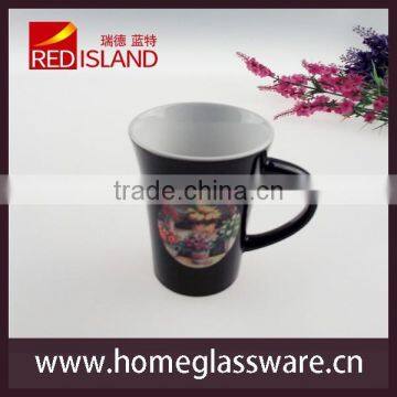 Glass Works Supply Wide Mouth Coffee Mug Ceramic Coffee Mug Porcelain Coffee Mugs photo-3