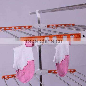 Multi Color Clothes Garment Drying Hanger Rack and Large Capacity Rack With 3 Levels and Bar for Sheets photo-6