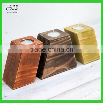 Wooden candle holders