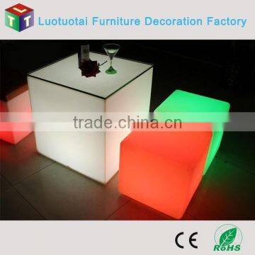 Rechargable battery remote control plastic cube table