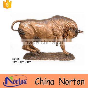 Centre plaza decor metal large Charging bull sculpture NTBA-B029Y