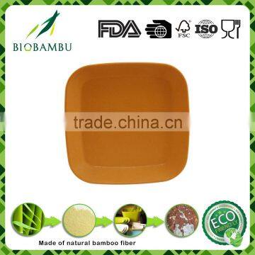 Small Square Bio-degradable Bamboo Fiber Catering Serving Dishes photo-2