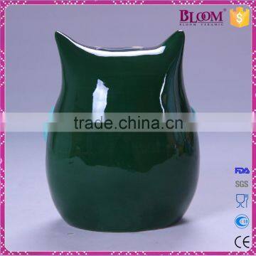 Ceramic Glazed Home Decoration Owl Shape Piggy Bank photo-3