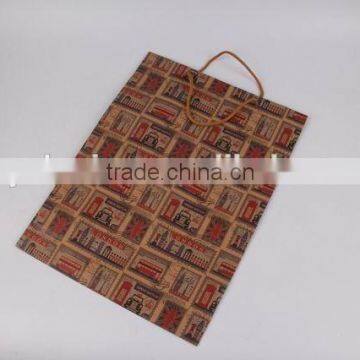 Printed Foldable Gift Bag / Retro Look Shopping Paper Bag photo-6
