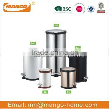Round Cover Stainless Steel Pedal Waste Bin photo-4