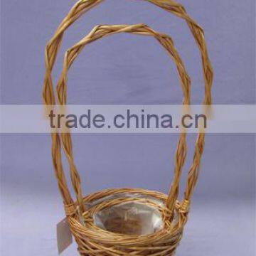 Small Willow Gift Basket with Handles