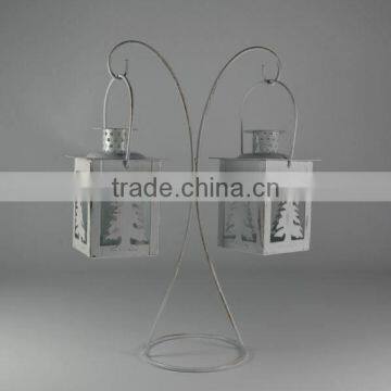 Metal Stand With Two Christmas Tree Lantern photo-6