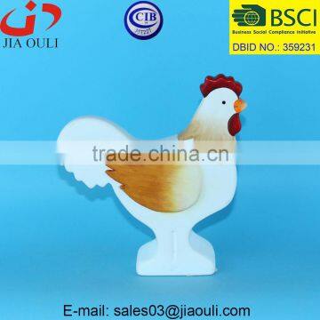 BSCI Audit factory Beautiful EASTER decorations ceramic rooster figurines