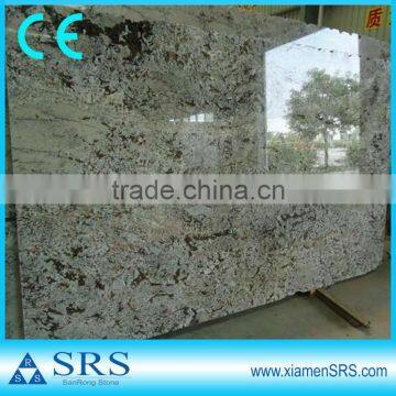 Polished white bianco antico granite slabs