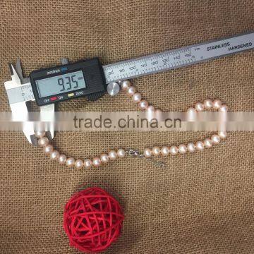 9-9.5 mm Pink Button Freshwater Pearl Necklace photo-4