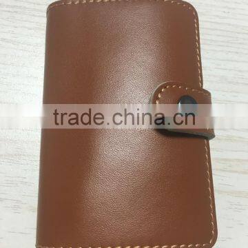 Multi Function Genuine Leather/PU Leather & Aluminum Credit Card Holder Slim Metal RFID Protector Wallet photo-5