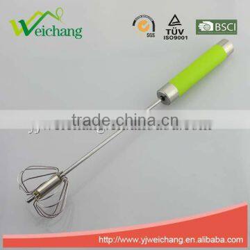 WCW034 Stainless Steel Rotary Egg Whisk, Egg Beater,Stainless Steel Wire Manual Whisk Rotary Egg Beater Hand Mixer Kitchen Gadge photo-4